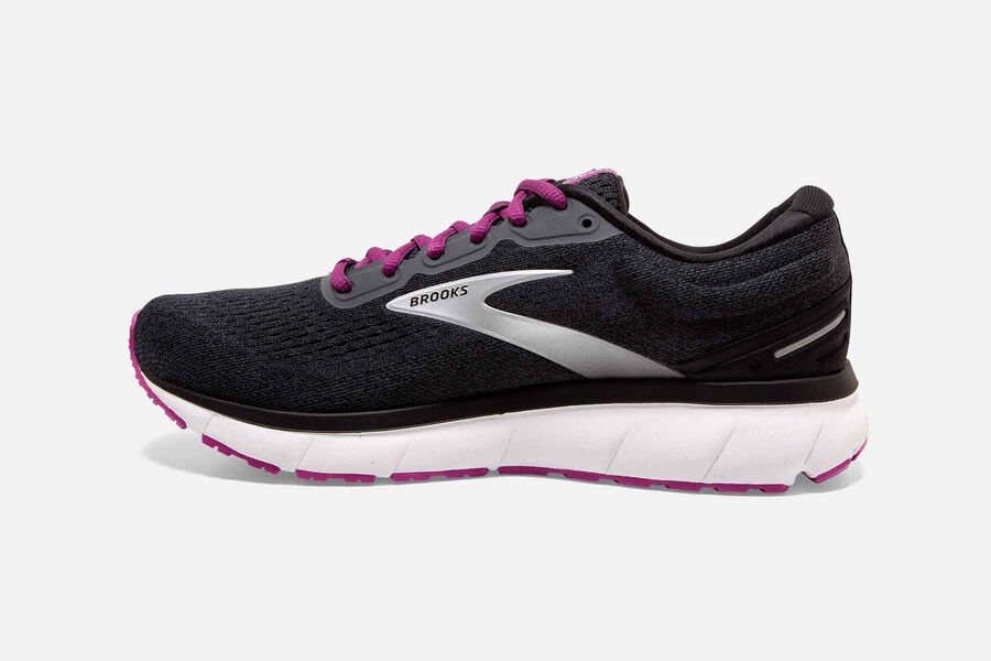 Brooks Running Shoes - Trace Road Womens - Black/Purple - DIH-687209